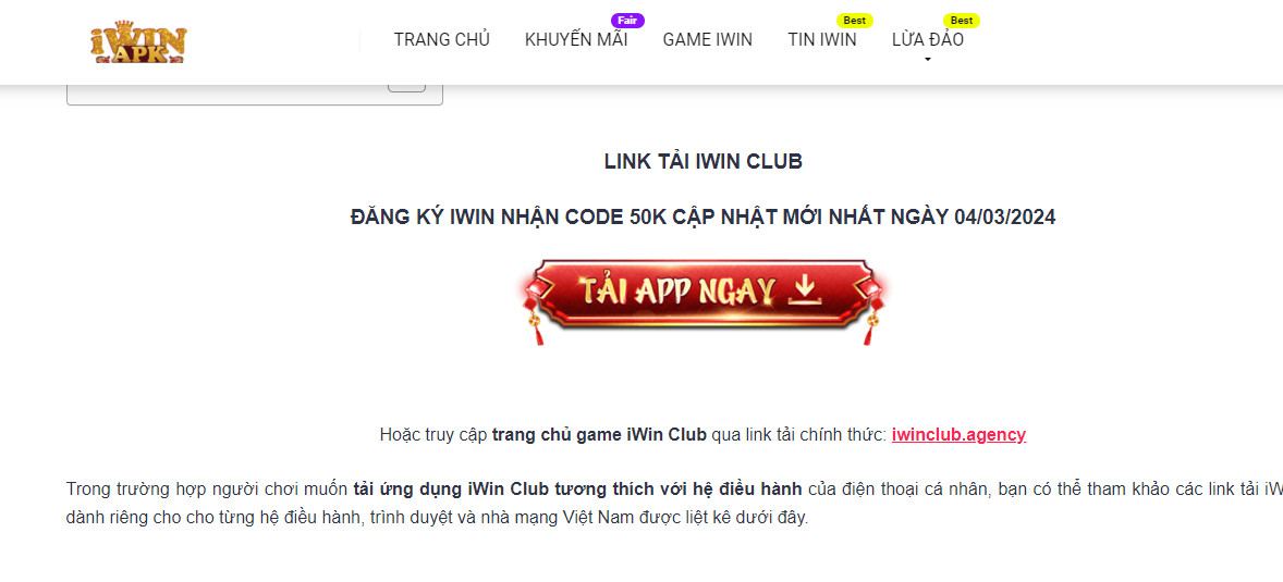 Hướng dẫn Link tải xuống iWin Club IOS chi tiết, an toàn-1